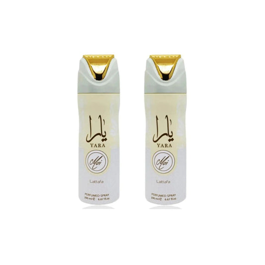 Lattafa deodorant YARA MOI x2 units-200ml x2 Spray